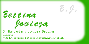 bettina jovicza business card